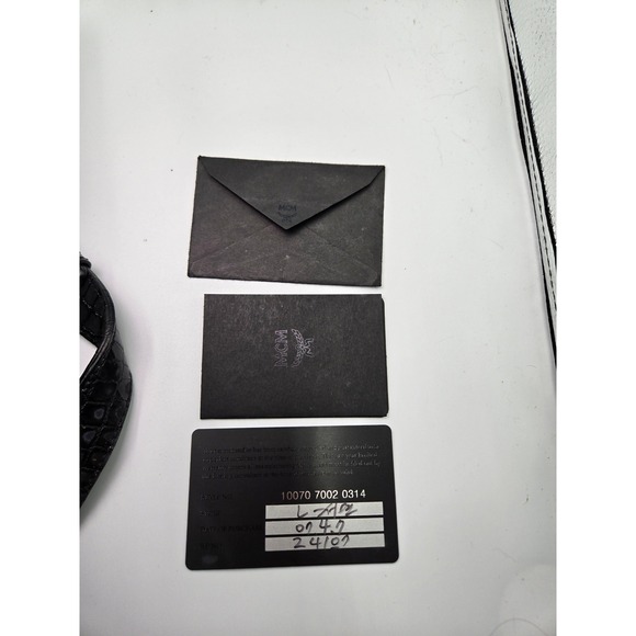 MCM Black Nylon Tote Bag Satchel Purse Handbag with Crocodile Trim‎ - Picture 4 of 11